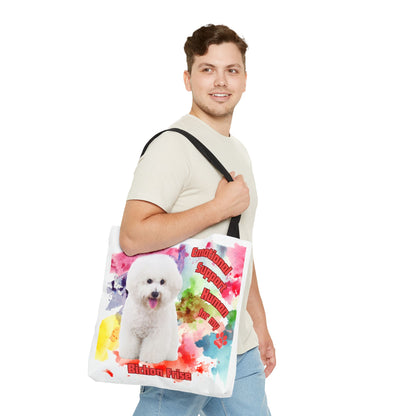 Emotional Support Human for my Bichon Frise Tote Bag
