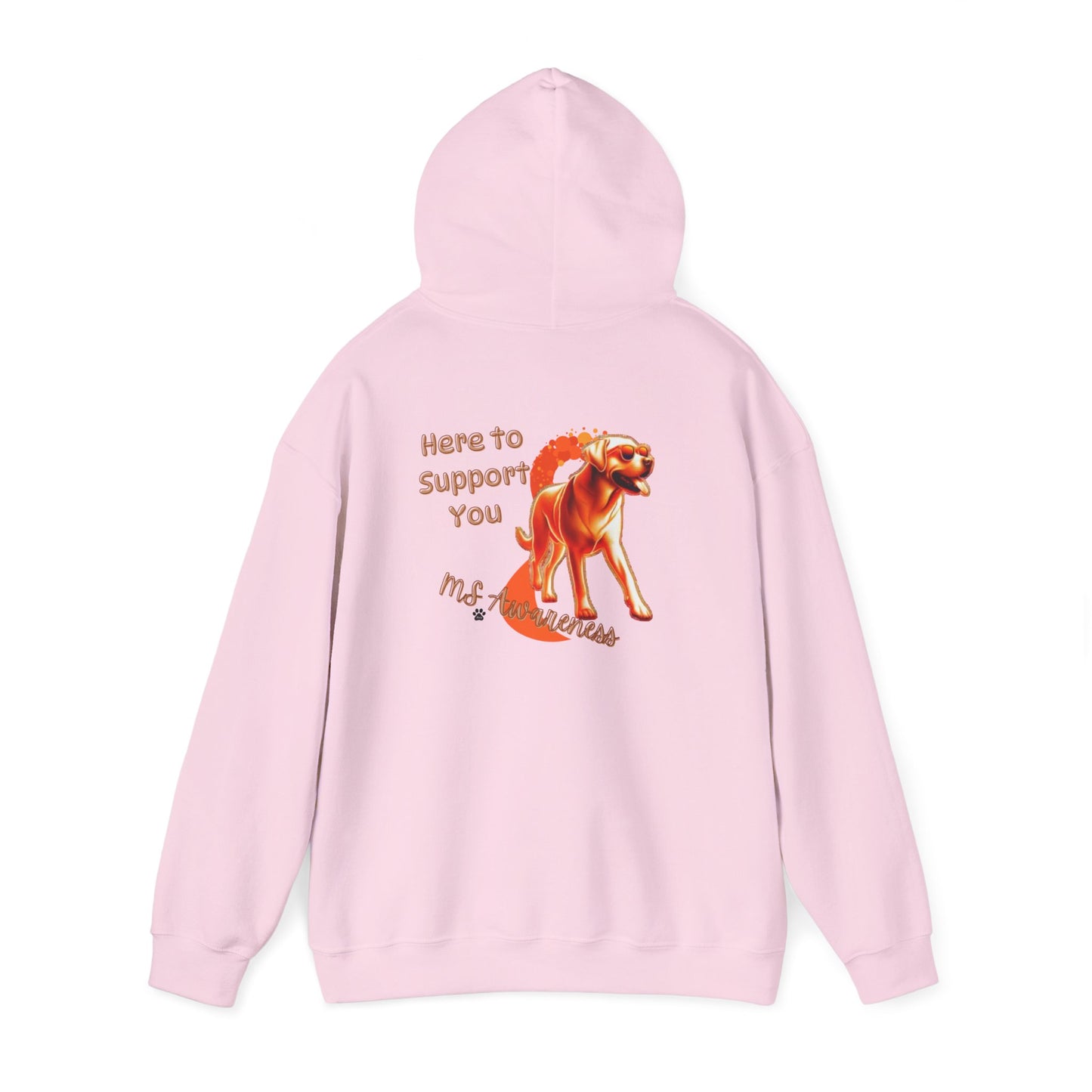 Labrador Retriever "Here to Support You" MS Awareness Hoodie