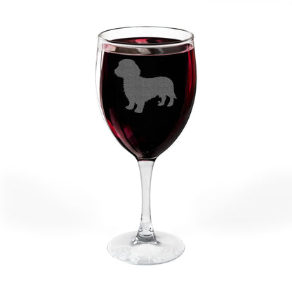 Dachshund Wire Hair Engraved Wine Glass