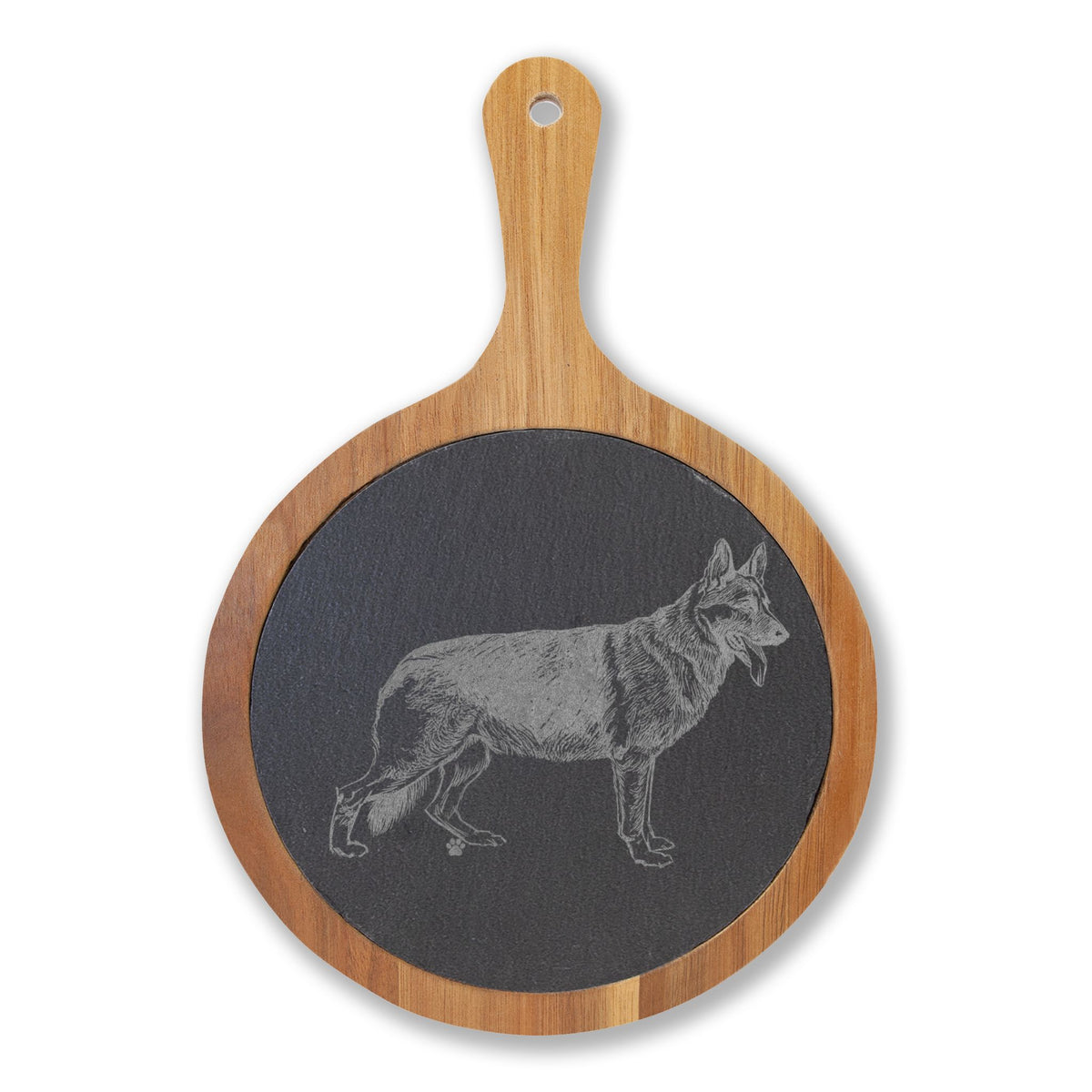 German Shepherd Engraved Charcuterie Board, Dog Lover Cheese Board & Serving Platter