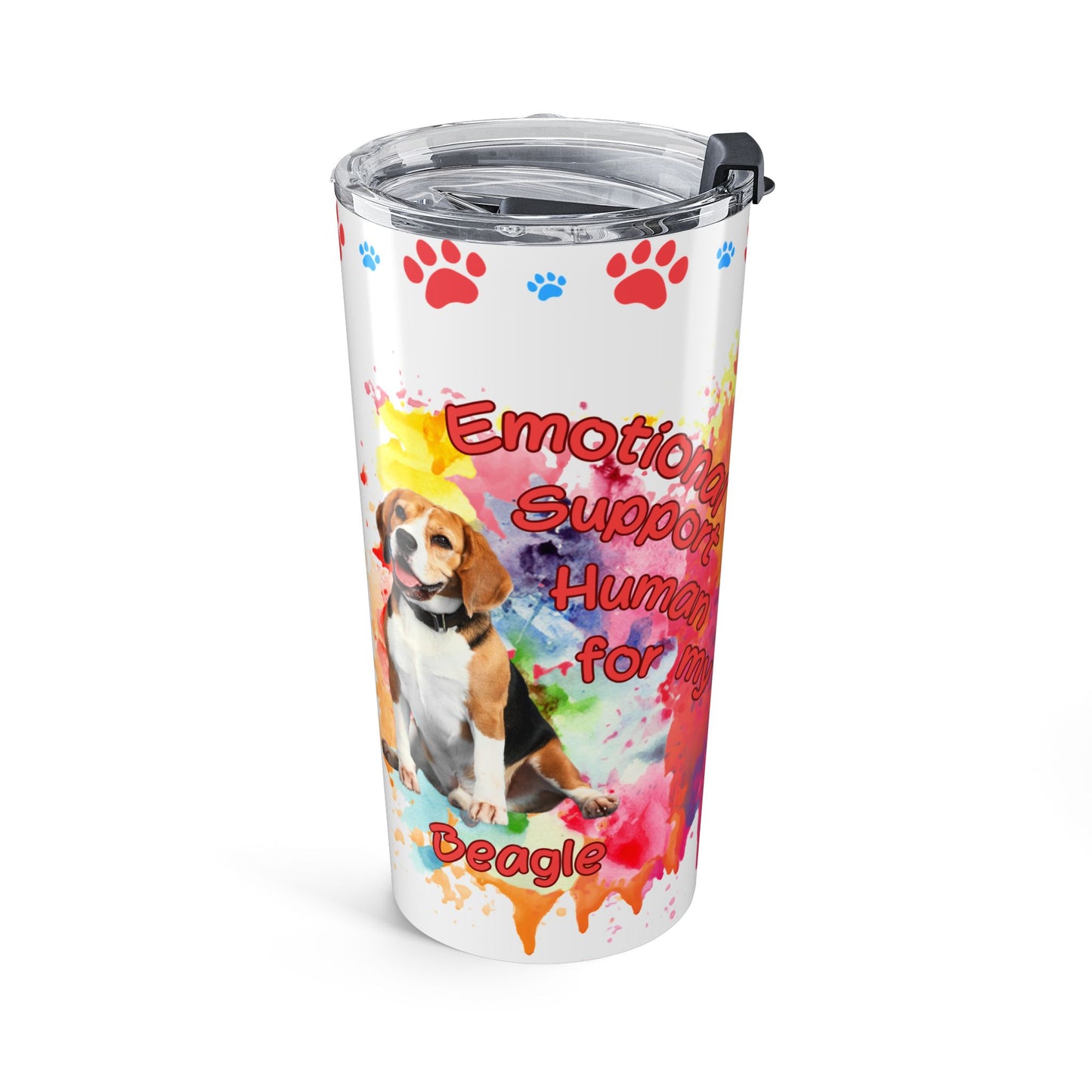 Emotional Support Human for my Beagle Stainless Steel Coffee Tumbler