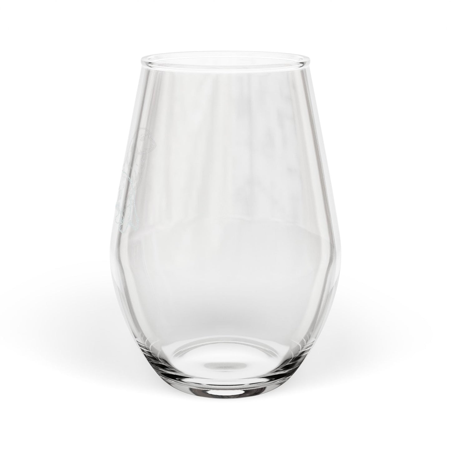 Long Hair Dachshund Sketch and Serve Engraved Stemless Wineglass