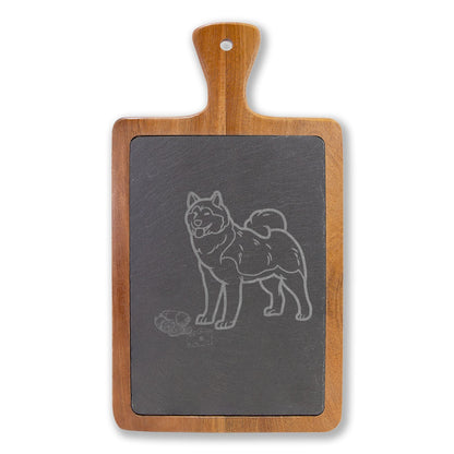 Shiba Inu Engraved Charcuterie Board, Dog Lover Cheese Board & Serving Platter