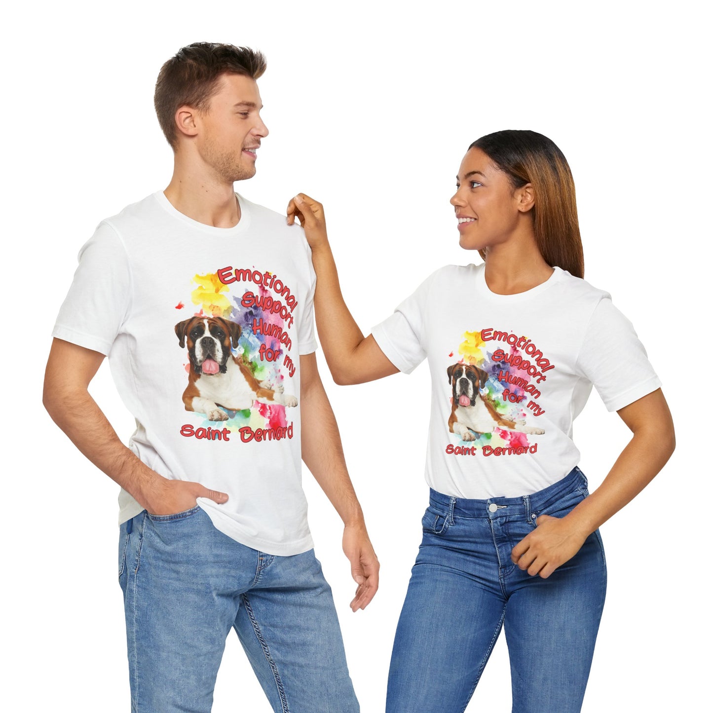 Emotional Support Human Saint Bernard Tee