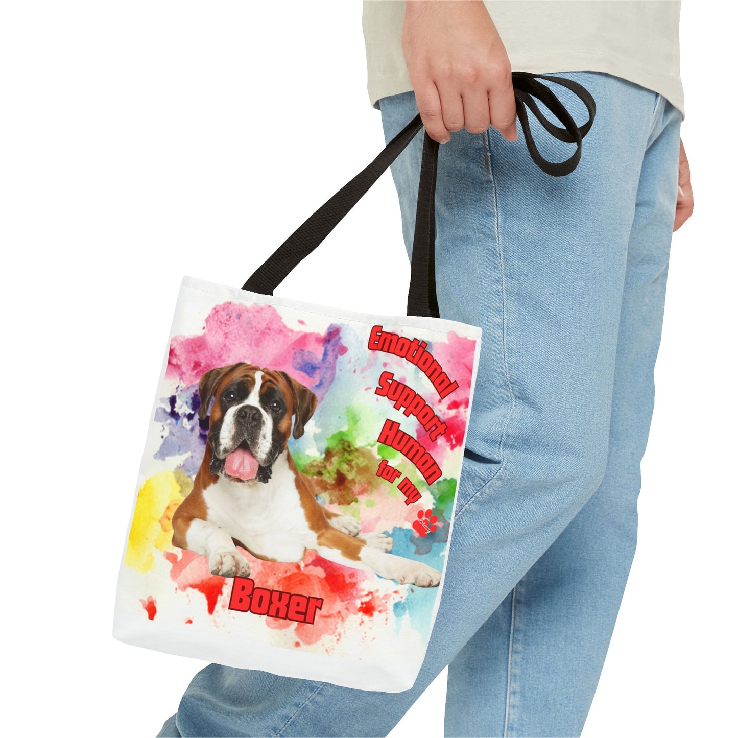 Emotional Support Human for my Boxer tote bag