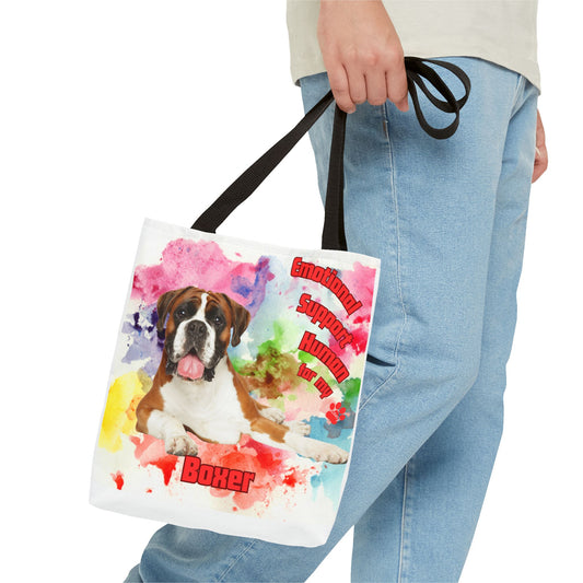 Emotional Support Human for my Boxer tote bag