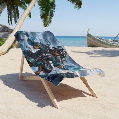 Cancer Rottweiler Warrior Beach Towel