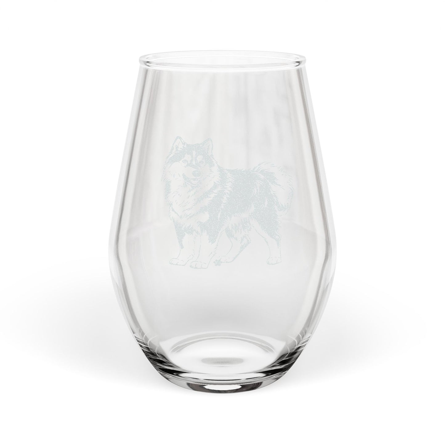 Siberian Husky Sketch and Serve Engraved Stemless Wineglass