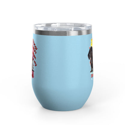 Emotional Support Human for my Dachshund Smooth Hair Wine Tumbler