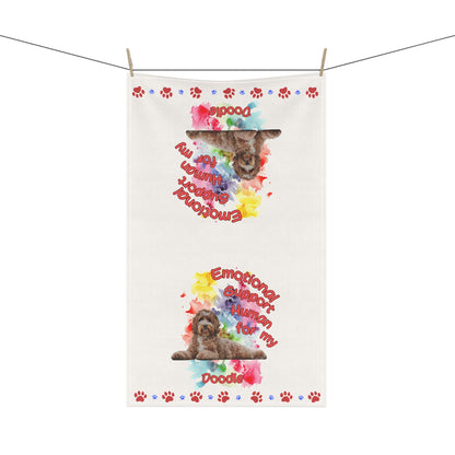 Emotional Support Human for my Doodle Dog Tea Towel
