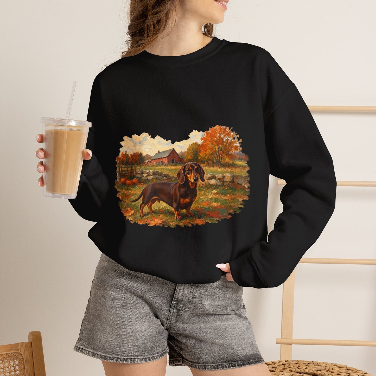 Smooth Hair Dachshund Sweater Weather Sweatshirt