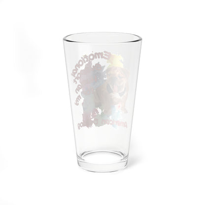 Emotional Support Human for My American Bulldog Pint Glass