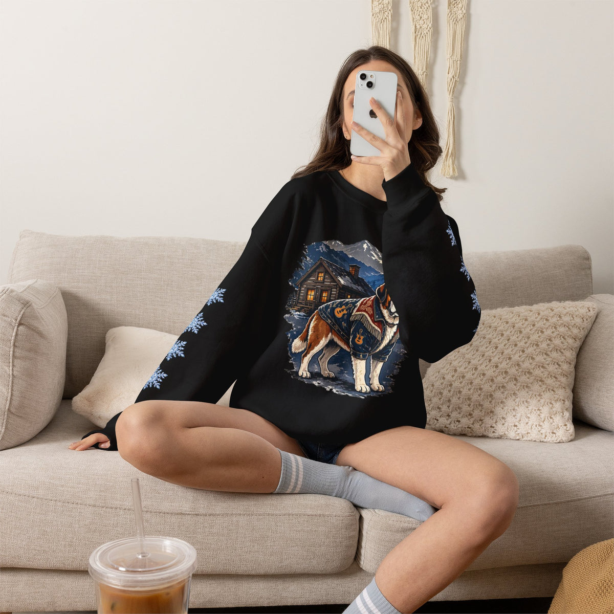 Saint Bernard Smoky Mountain Christmas Sweatshirt