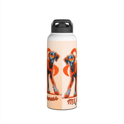 Great Dane "Here to Support You" MS Awareness Stainless Steel Water Bottle