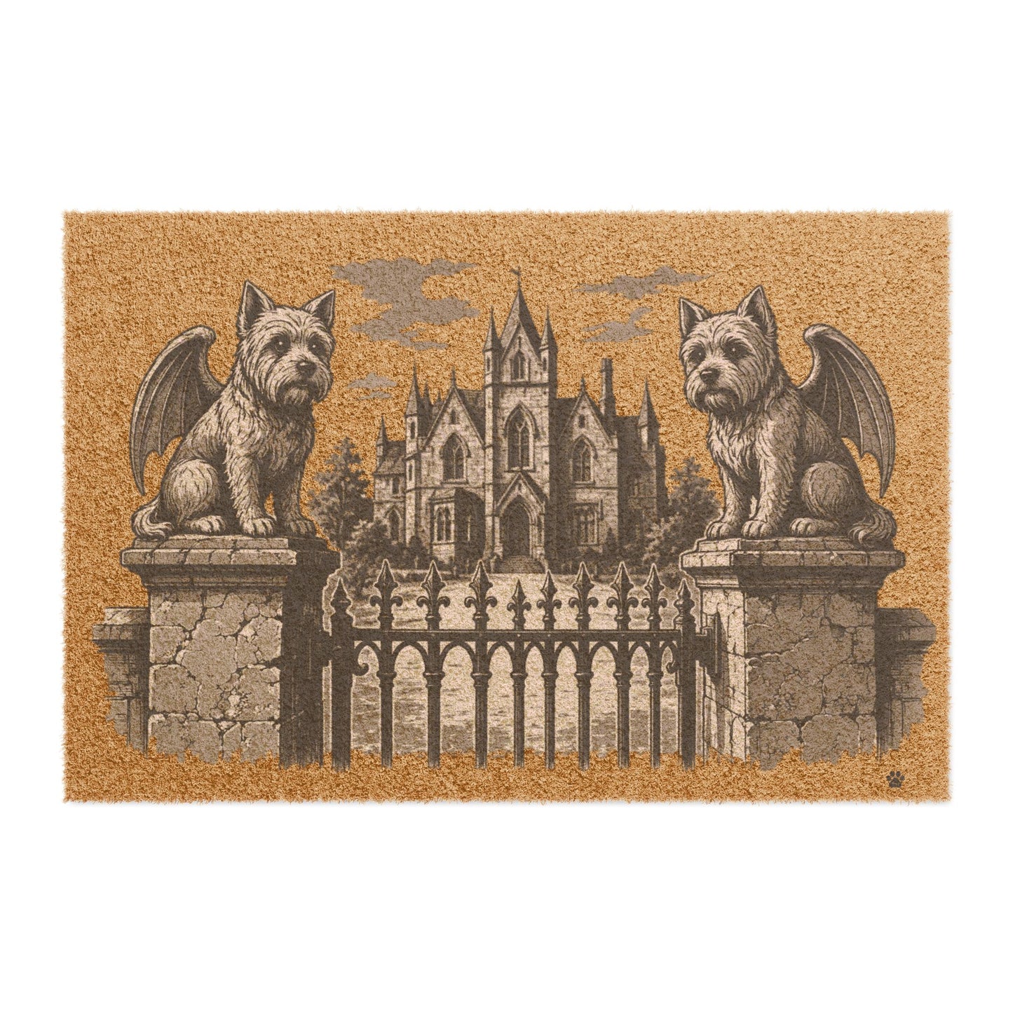 Yorkshire Terrier Gargoyle Angel Gothic Protector Welcome Mat
