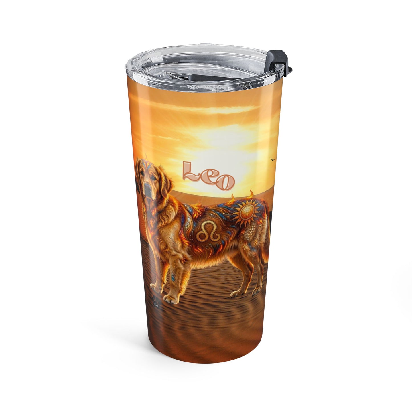 Leo Elements Collection Golden Retriever 20oz Stainless Steel Tumbler – Zodiac Travel Mug