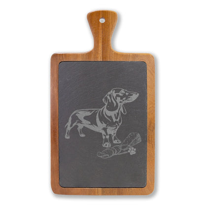 Dachshund Lover Engraved Charcuterie Board, Personalized Serving Platter