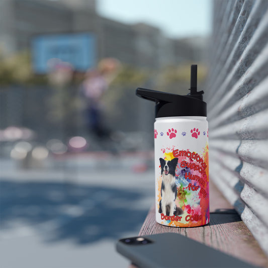 Emotional Support Human form my border Collie Sports Water bottle