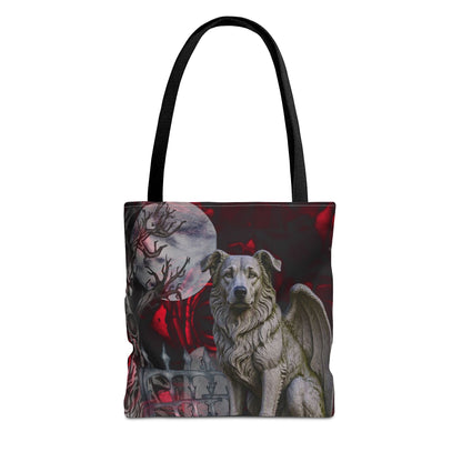 Border Collie Angelic Gargoyle Protector Tote Bag