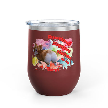 Emotional Support Human for my Corgi Wine Tumbler