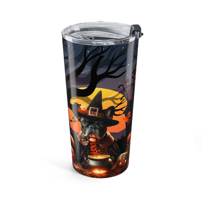 Enchanting French Bulldog Witch Art on Insulated Tumbler - Perfect Halloween Gift, 20 oz