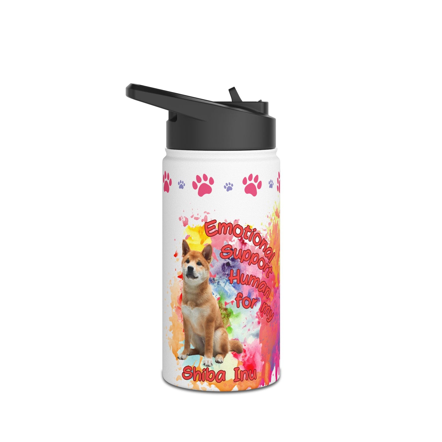 Emotional Support Human for my Shiba Inu Water Bottle