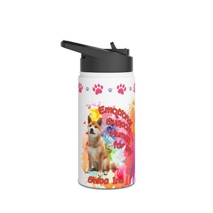 Emotional Support Human for my Shiba Inu Water Bottle