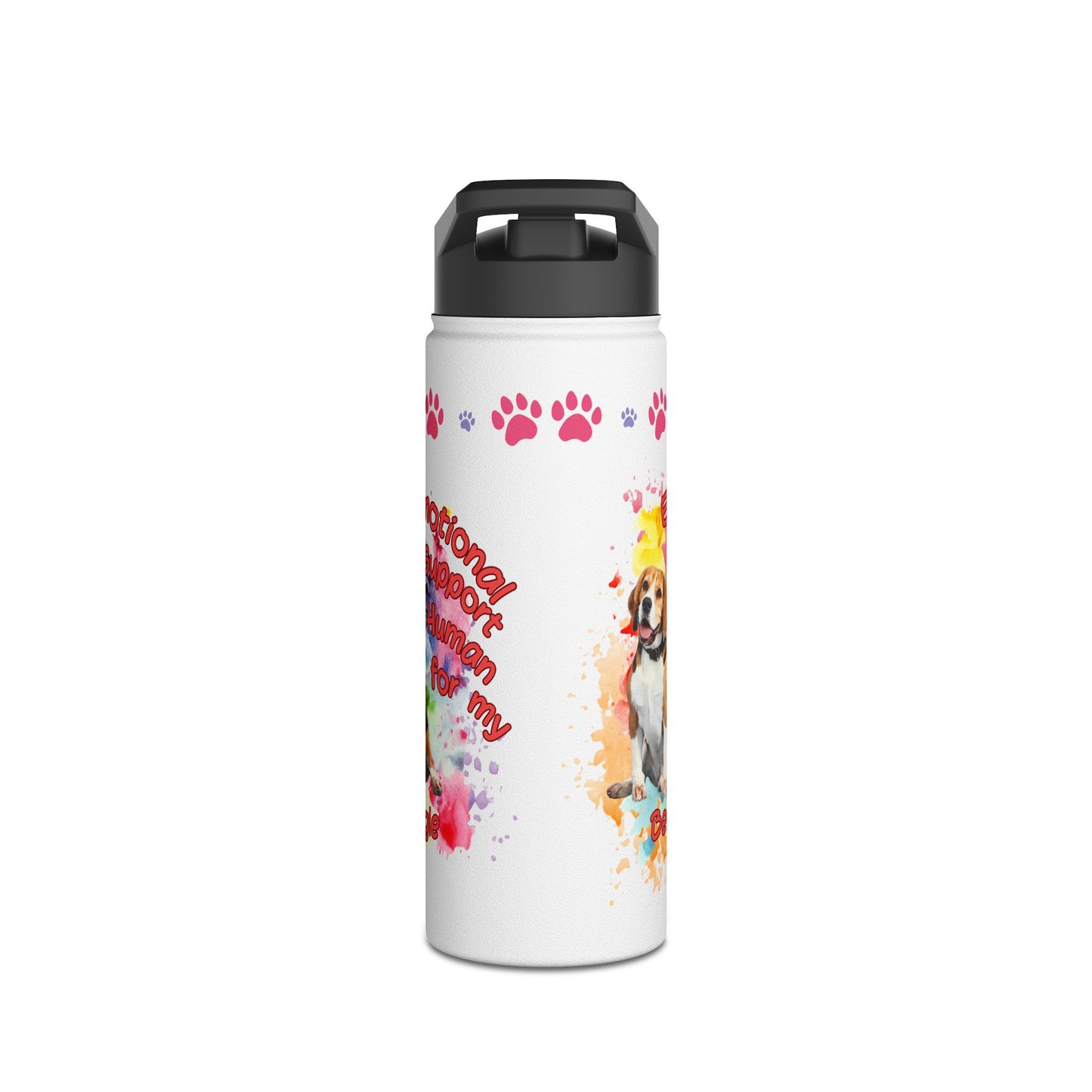 Emotional Support Human for my Beagle Water Bottle