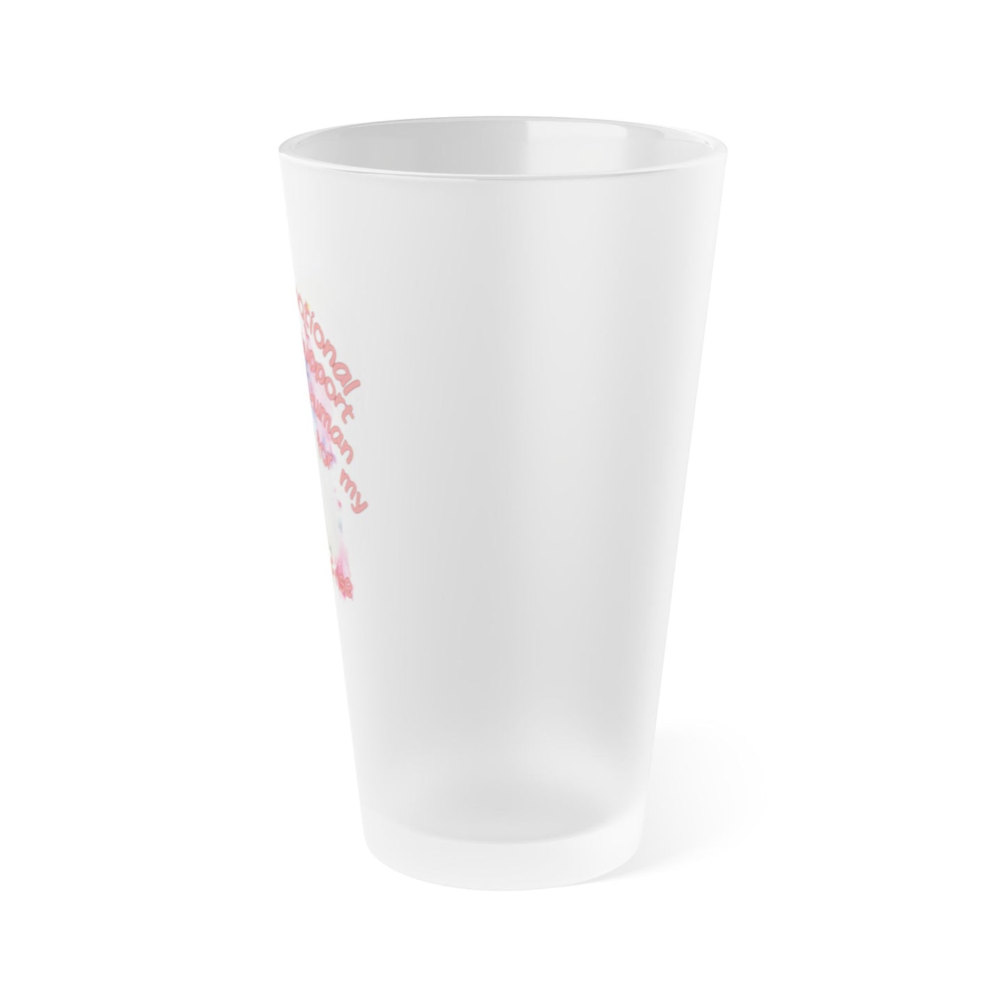 Emotional Support Human for my Bichon Frise Frosted Pint Glass