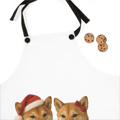 Shiba Inu Christmas Cookie Bakers Apron - Perfect for Holiday Baking