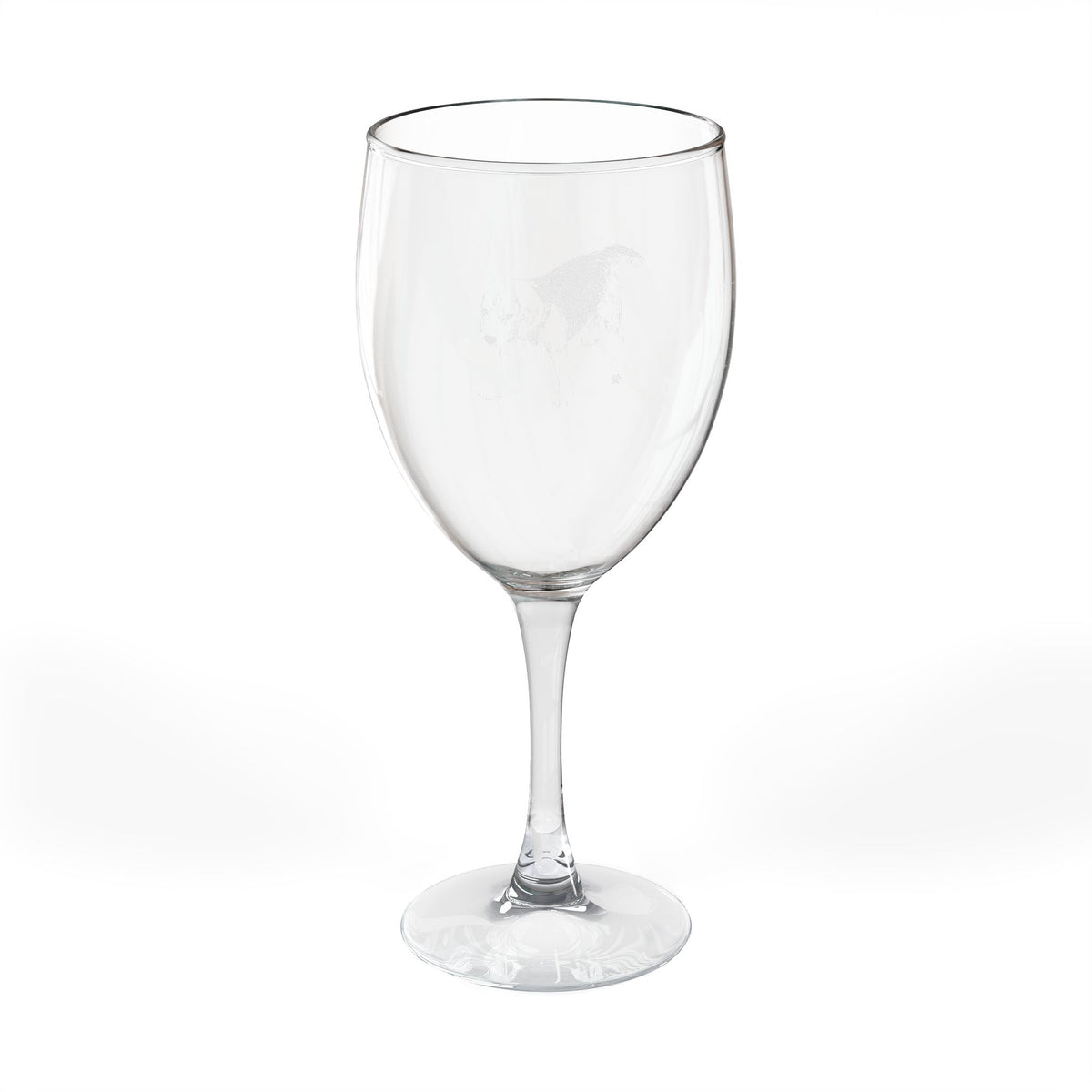 Beagle Engraved Wine Glass