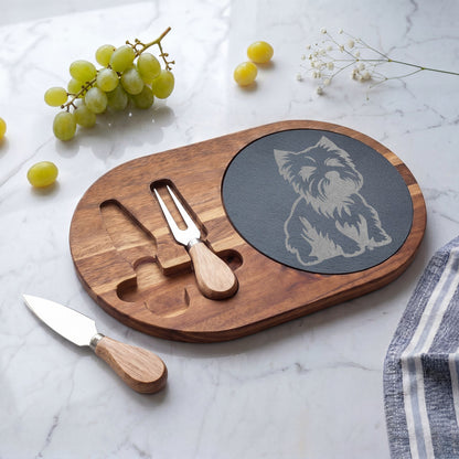 West Highland Terrier Engraved Charcuterie Board, Dog Lover Cheese Board & Serving Platter