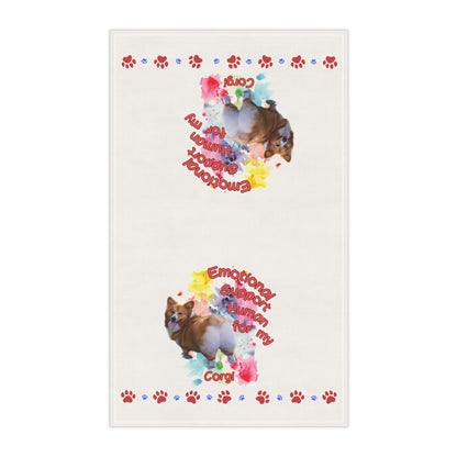 Emotional Support Human for my Corgi Tea Towel