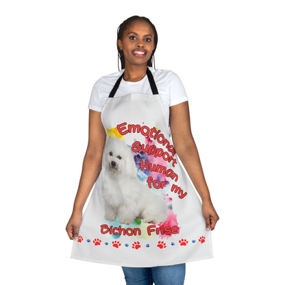 Emotional Support Human for My Bichon Frise Apron