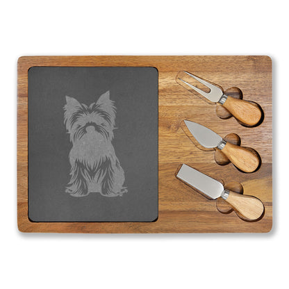 Yorkshire Terrier Engraved Charcuterie Board, Dog Lover Cheese Board & Serving Platter