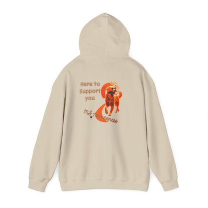 Golden Retriever "Here to Support You" MS Awareness Hoodie