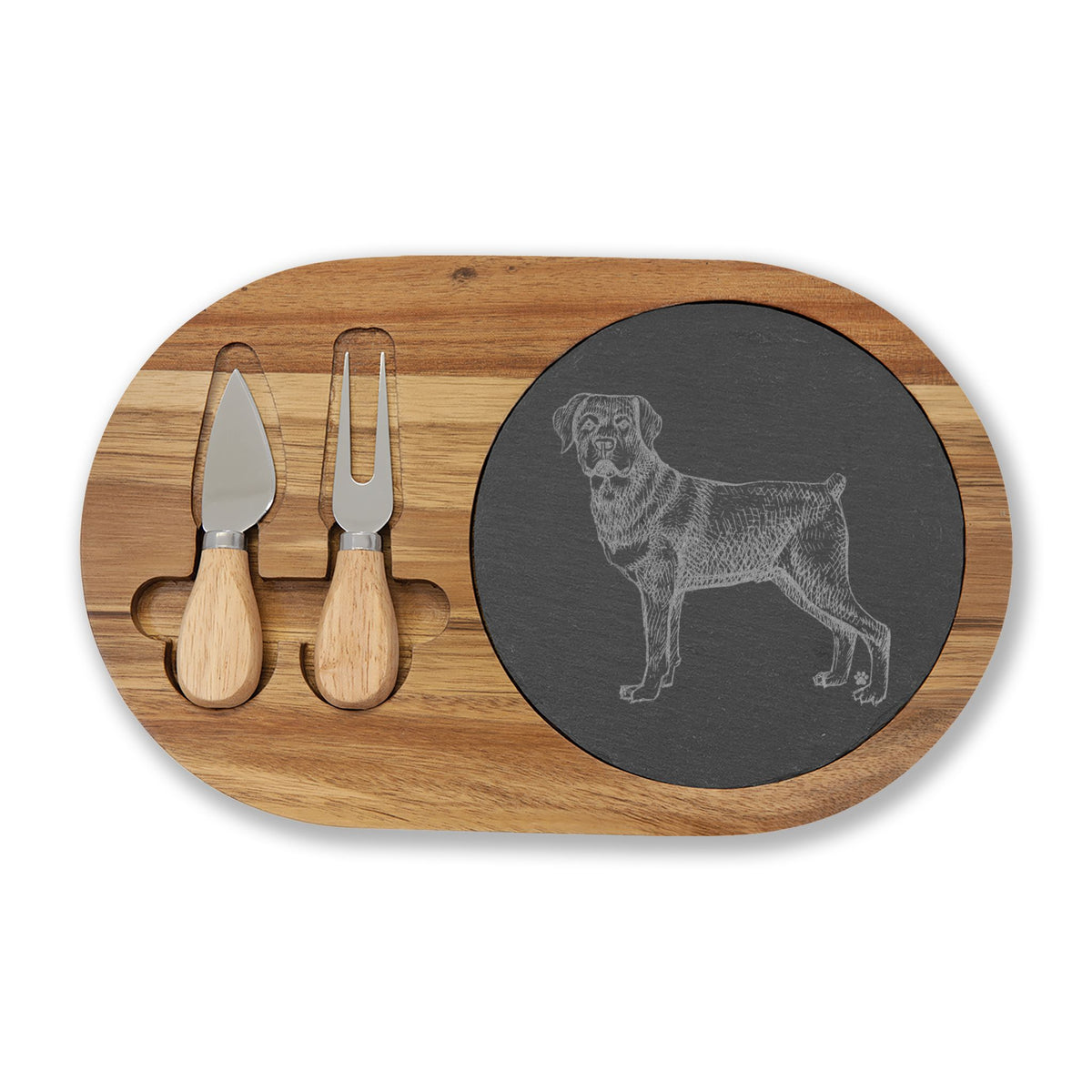Rottweiler Engraved Charcuterie Board, Dog Lover Cheese Board & Serving Platter