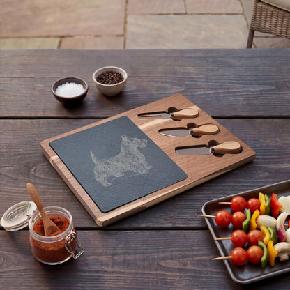 Scottish Terrier Engraved Charcuterie Board, Dog Lover Cheese Board & Serving Platter