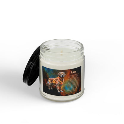 Golden Retriever Leo Zodiac Scented Soy Candle - Celestial Astrology Gift