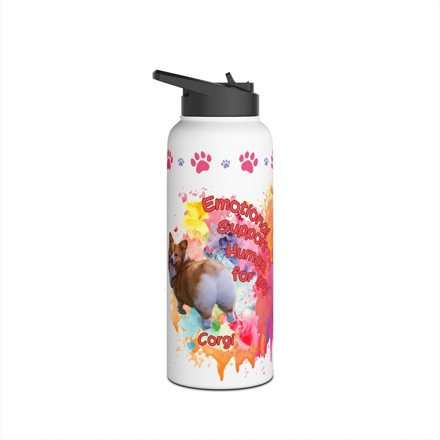 Emotional Support Human for my Corgi Sports Water Bottle