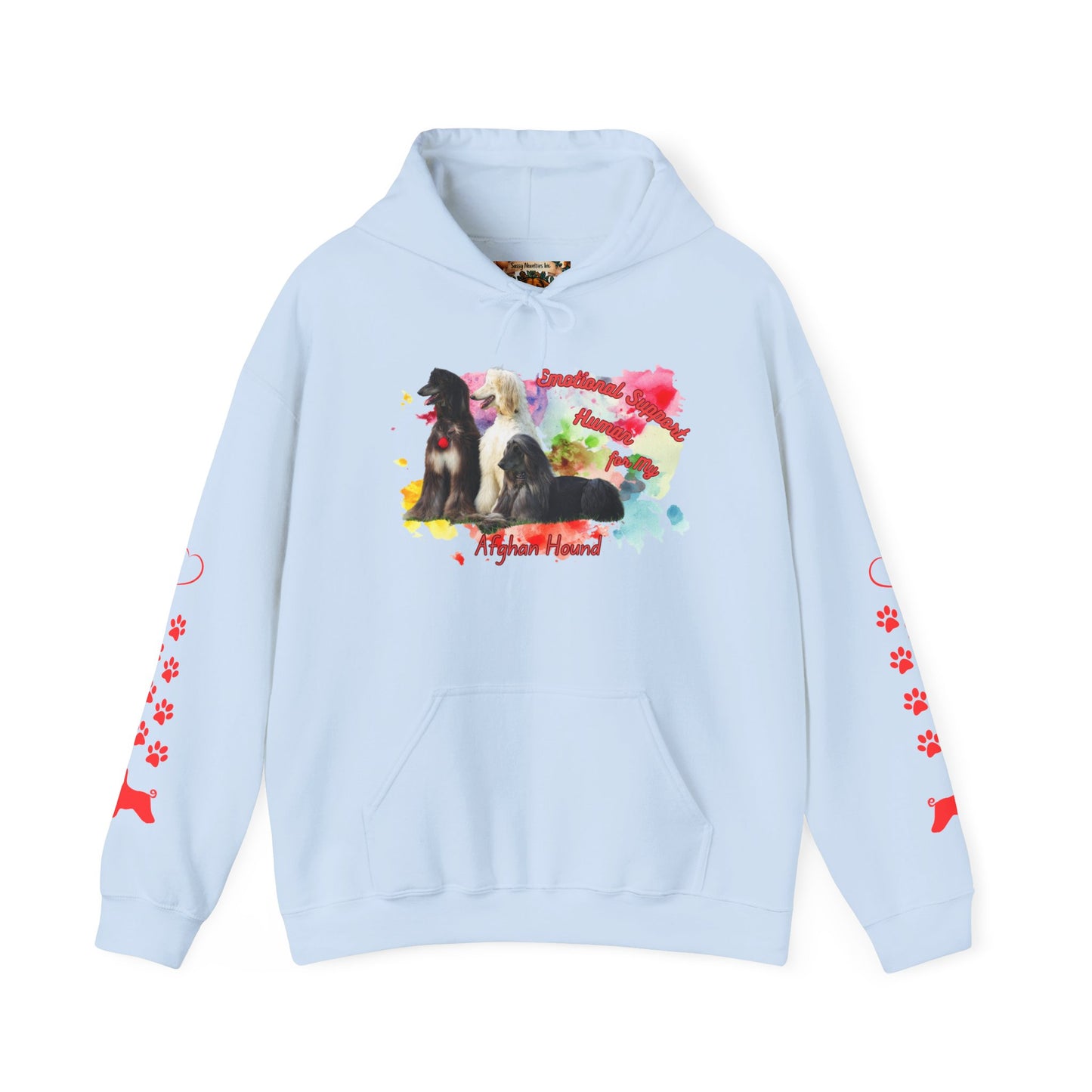 Afghan Hound Emotional Support Human Hooded Sweatshirt