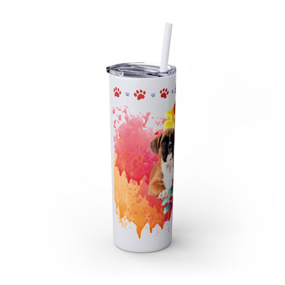 Emotional Support Human for my Boxer skinny tumbler