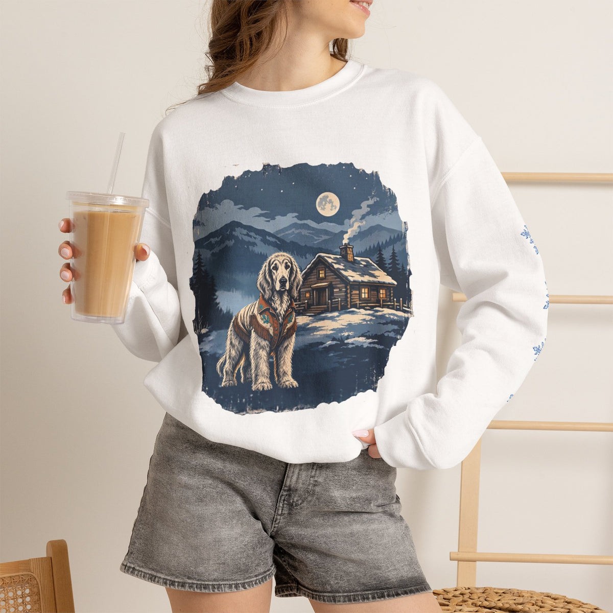 Afghan Hound Smoky Mountain Christmas Sweatshirt