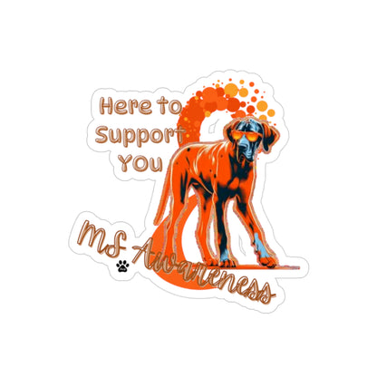 Great Dane "Here to Support You" MS Awareness Sticker