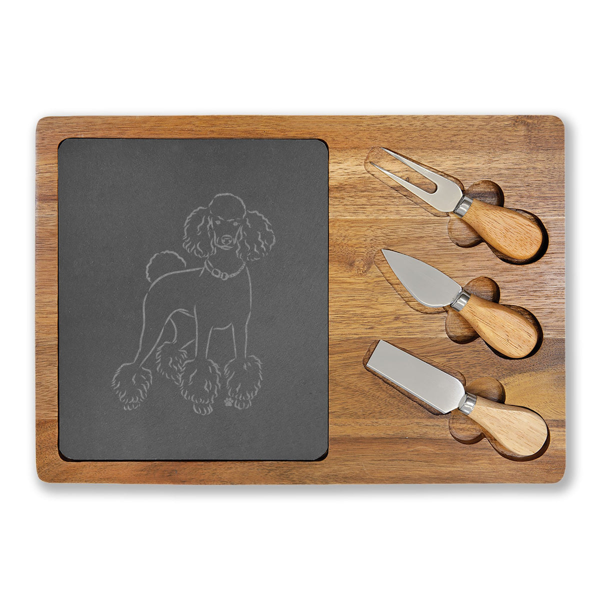 Standard Poodle Engraved Charcuterie Board, Dog Lover Cheese Board & Serving Platter