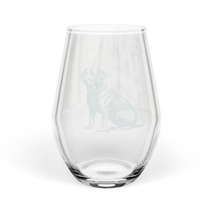 Black Lab Sketch and Serve Engraved Stemless Wineglass