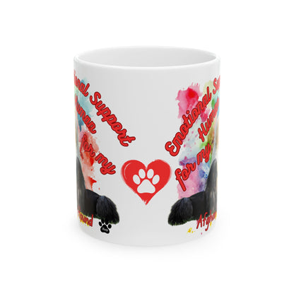Emotional Support Human Afghan Hound Ceramic Mug,