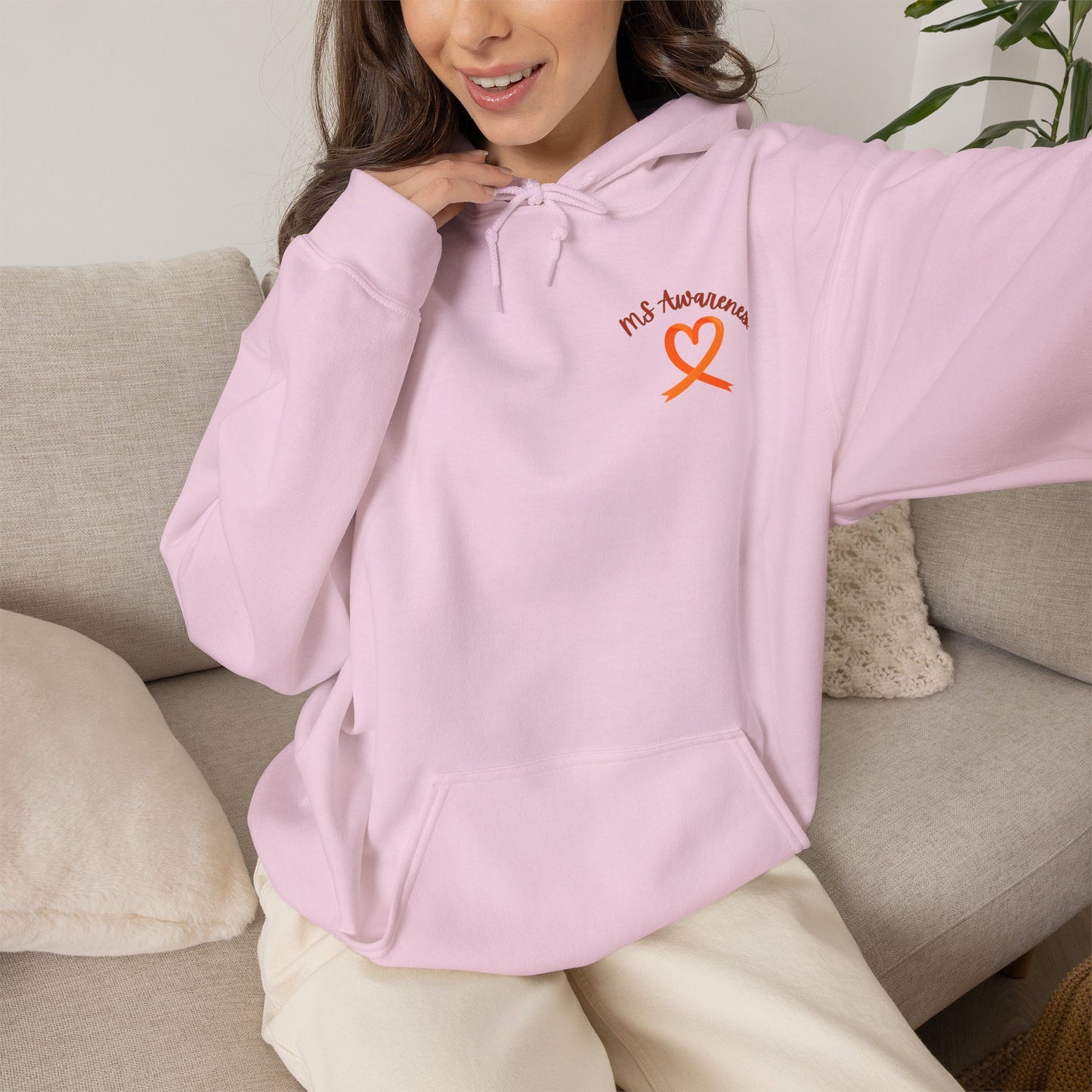 German Shepherd "Lean on Me" MS Awareness Hoodie