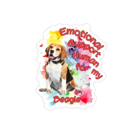 Emotional Support Human for my Beagle Sticker