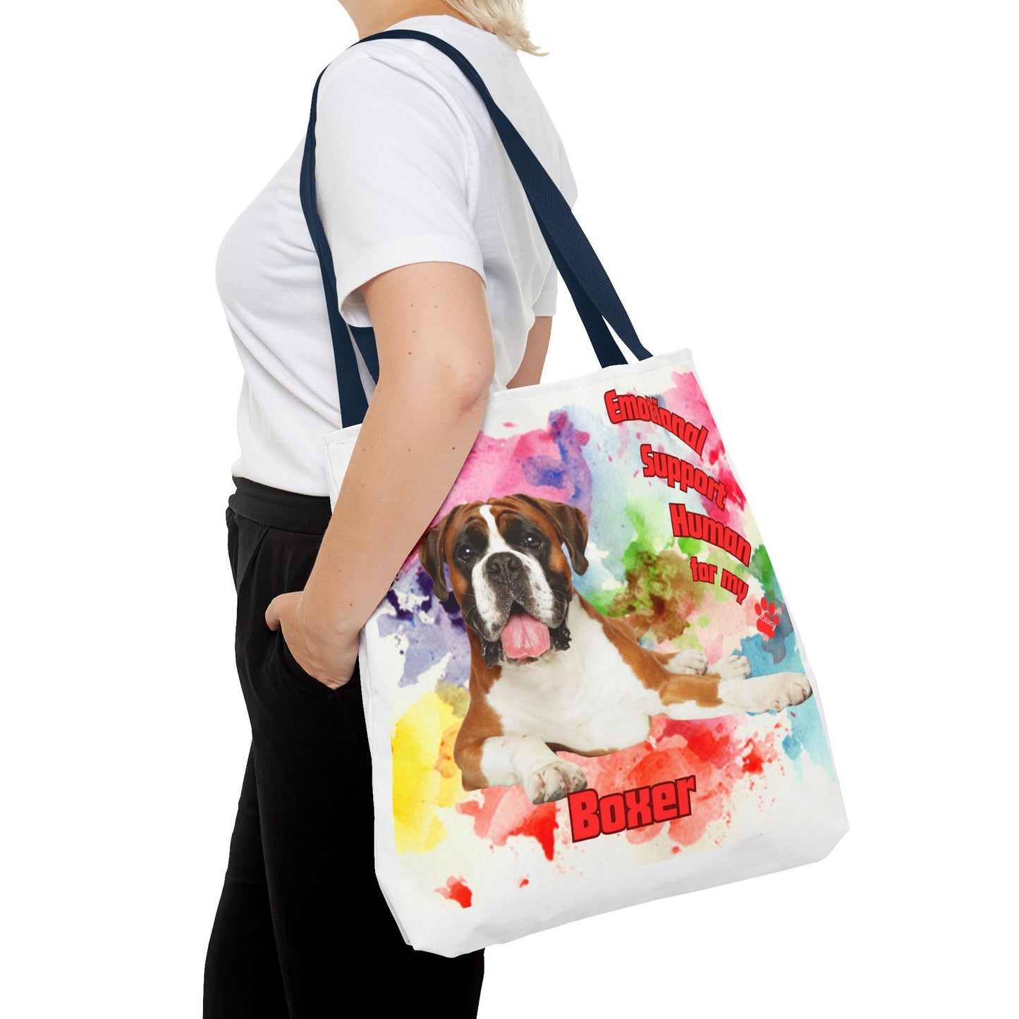Emotional Support Human for my Boxer tote bag